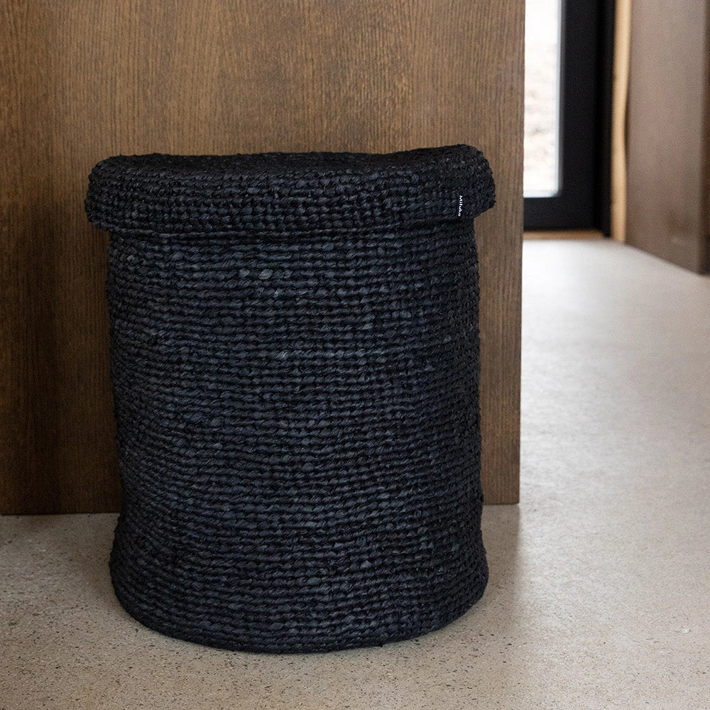 Kiondo Basket with Lid - Black - Large