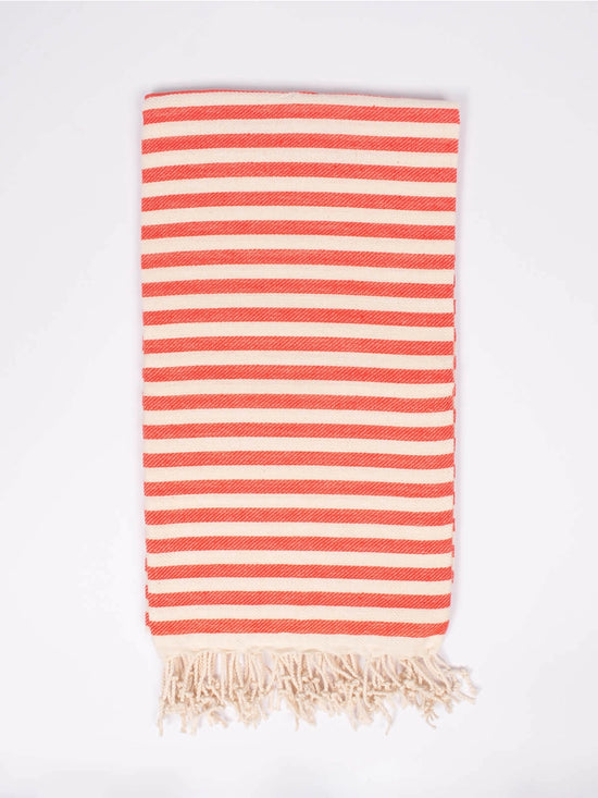Sorrento Hammam Towel - Orange/Coral
