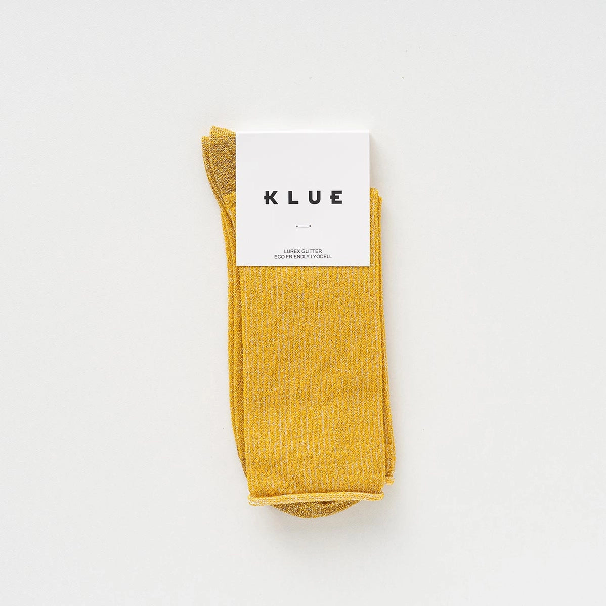 Glitter Lurex Socks in Eco-Friendly Lyocell - Mustard