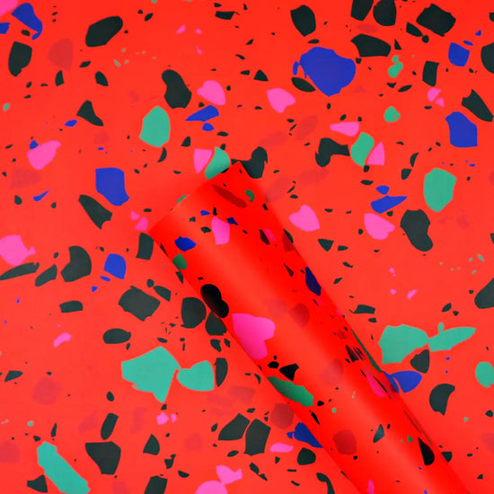 Red Terrazzo Gift Wrap