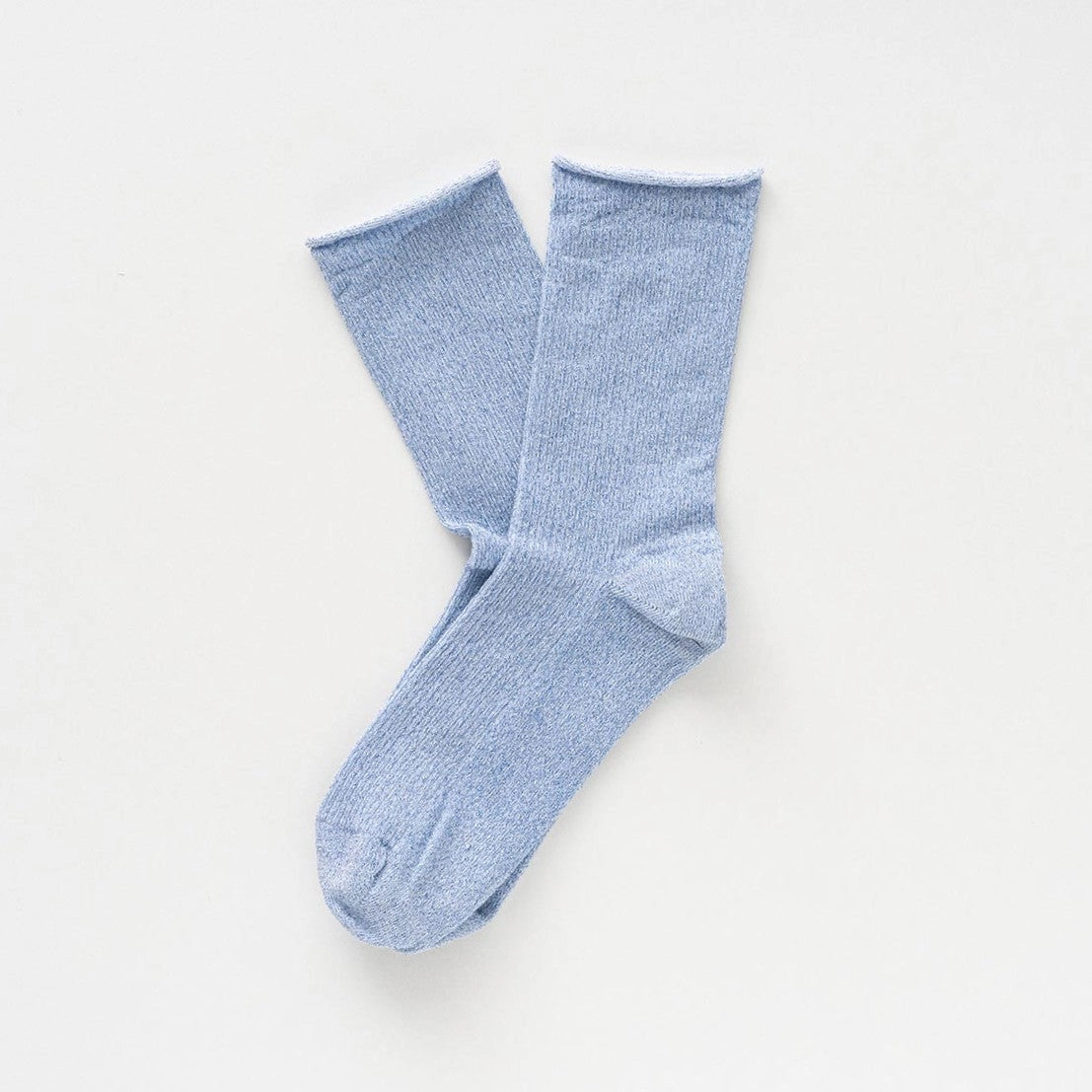 Glitter Lurex Socks in Eco-Friendly Lyocell - Light Blue