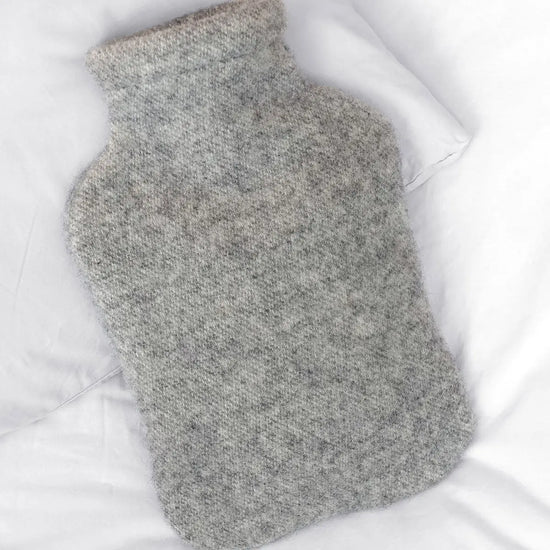 Hot Water Bottle Cover with Hot Water Bottle - Uni Granite