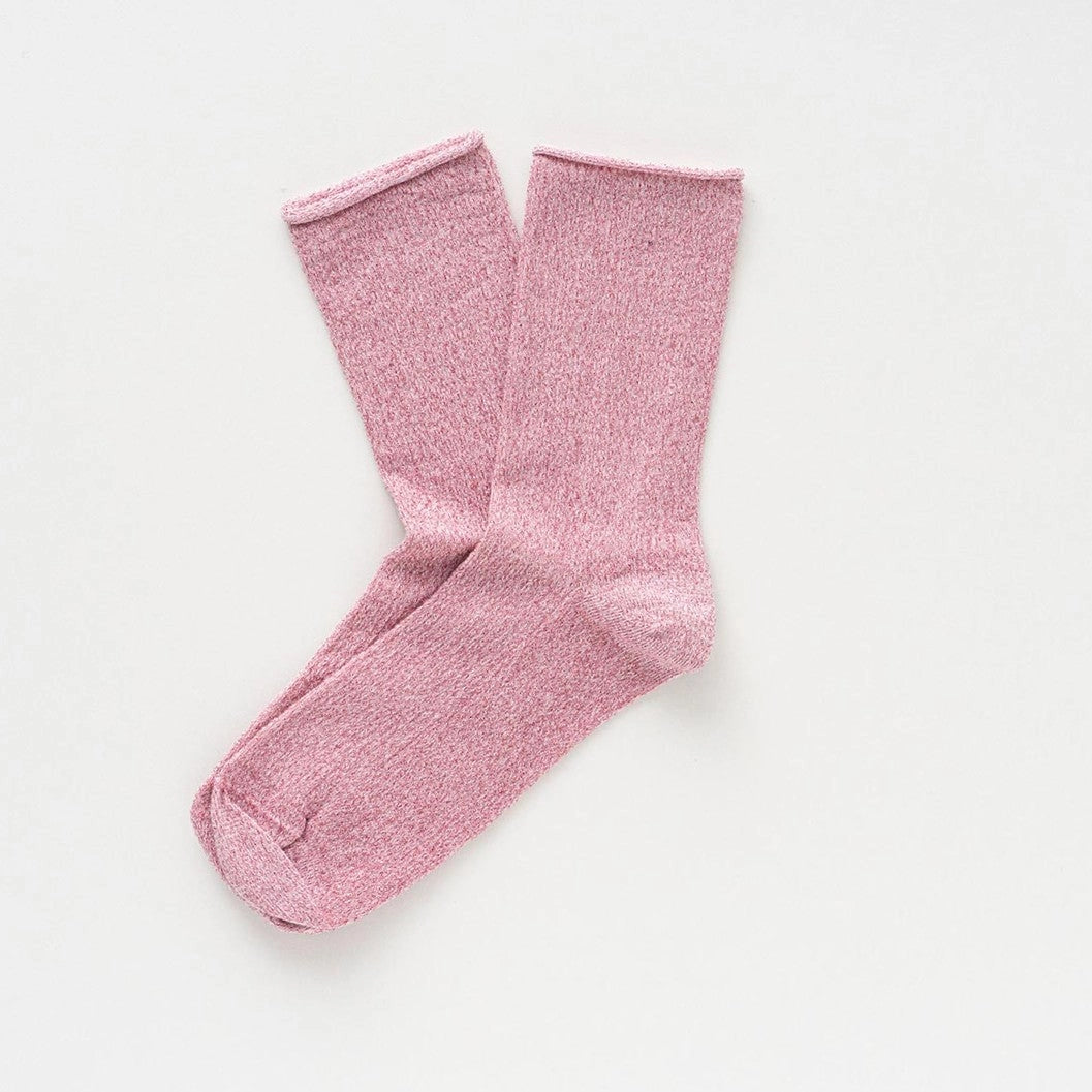 Glitter Lurex Socks in Eco-Friendly Lyocell - Pink
