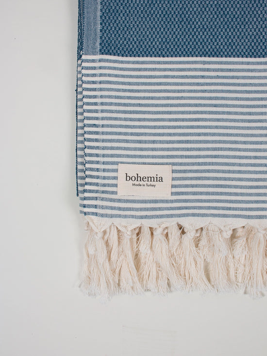 Amalfi Cotton Hammam Towel - Indigo