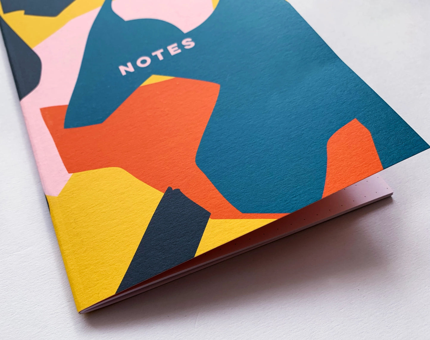 Pink Cut Out Shapes Slimline Notebook - Dot Grid