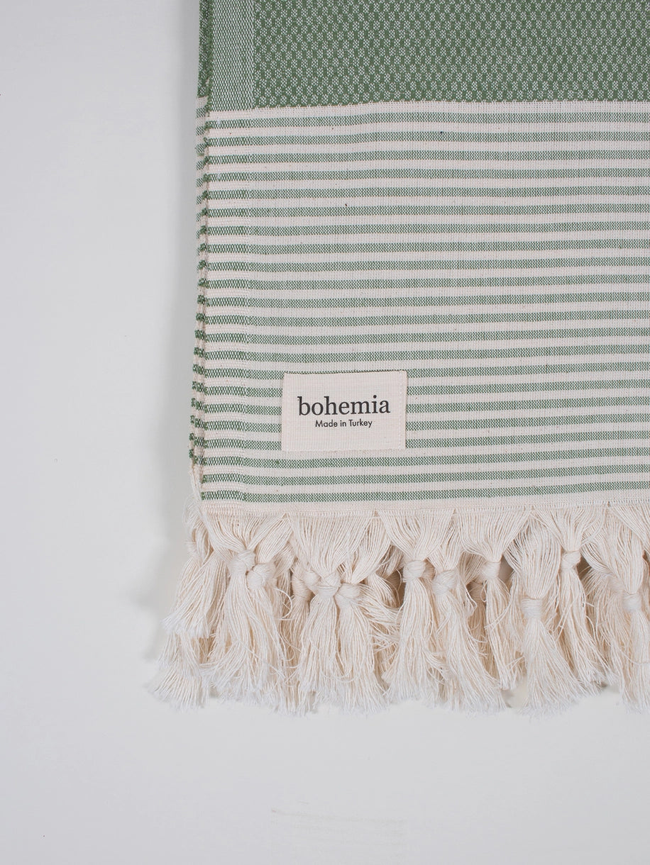 Amalfi Cotton Hammam Towel - Olive