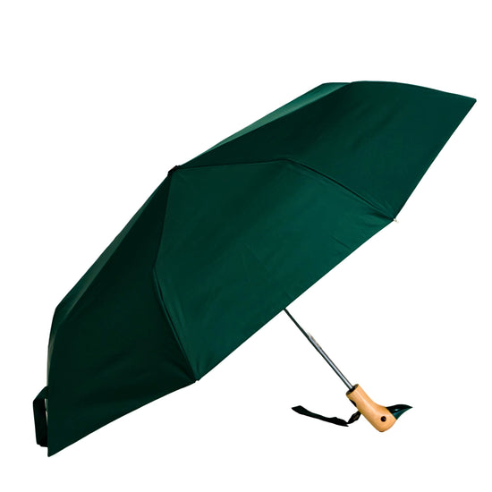 Black Grid Pattern Eco-Friendly Duck Handle Umbrella