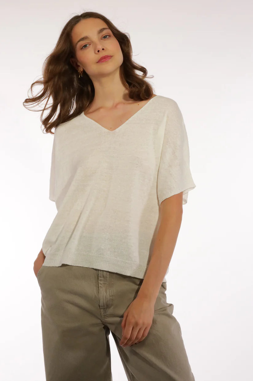 GISELE Sleeveless Loose Sweater - Off White