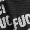 Socks Sigtuna Fuck Racism Pattern - Black