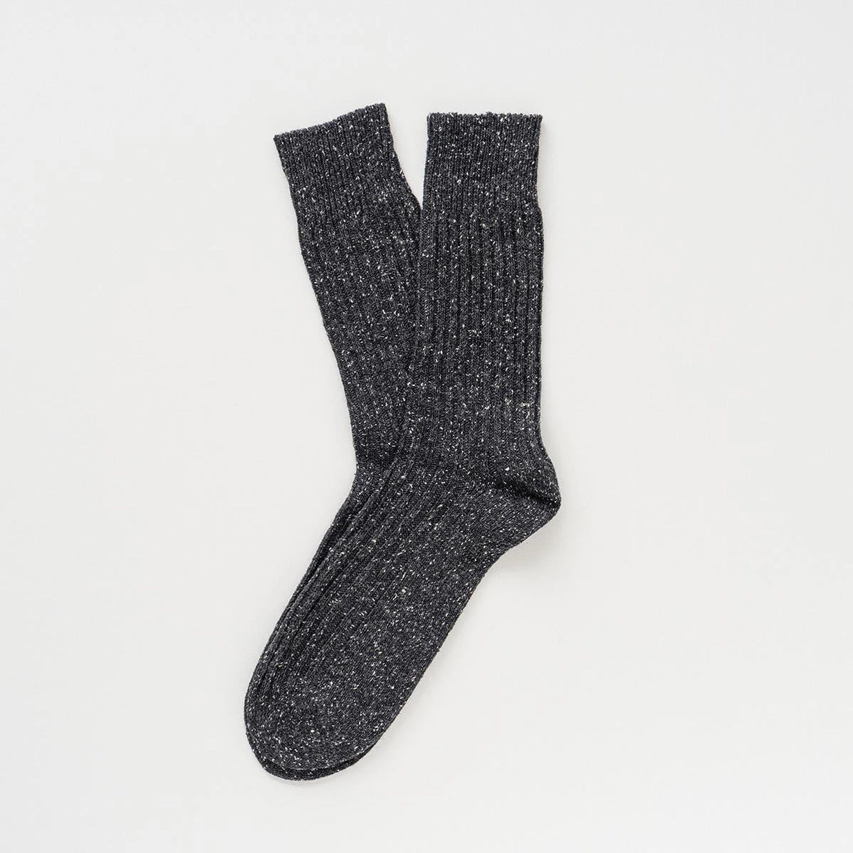 Silk & Wool Dust Star Socks - Black