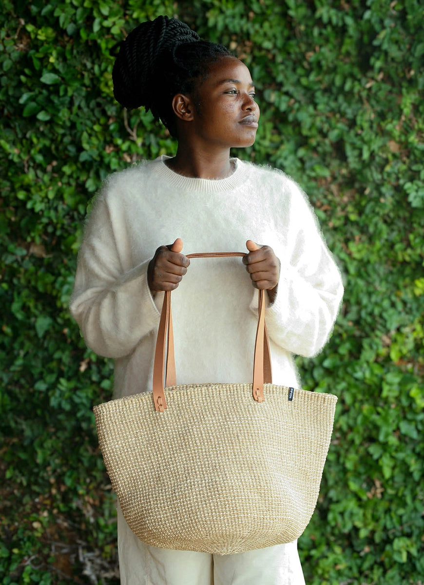 Majani Shopper Basket - One Color Natural Brown - Medium