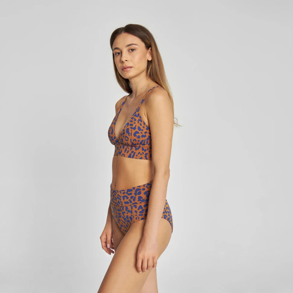 Bikini Top Alva Leopard - Light Brown Chipmunk