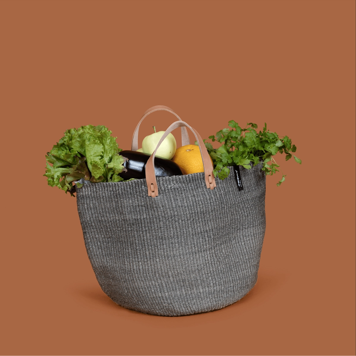 Kiondo Market Basket - Light Grey - Medium