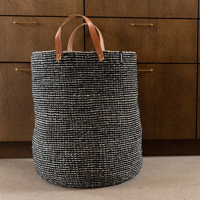 Pamba Floor Basket - Grey Sisal with Handles - X-Large
