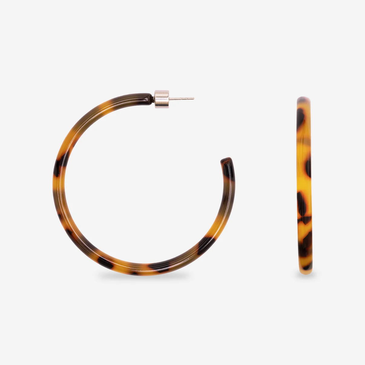 Large Loop Earrings - Dark Cheetah