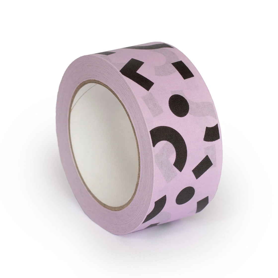 Packaging Tape - Mauve and Black Shapes