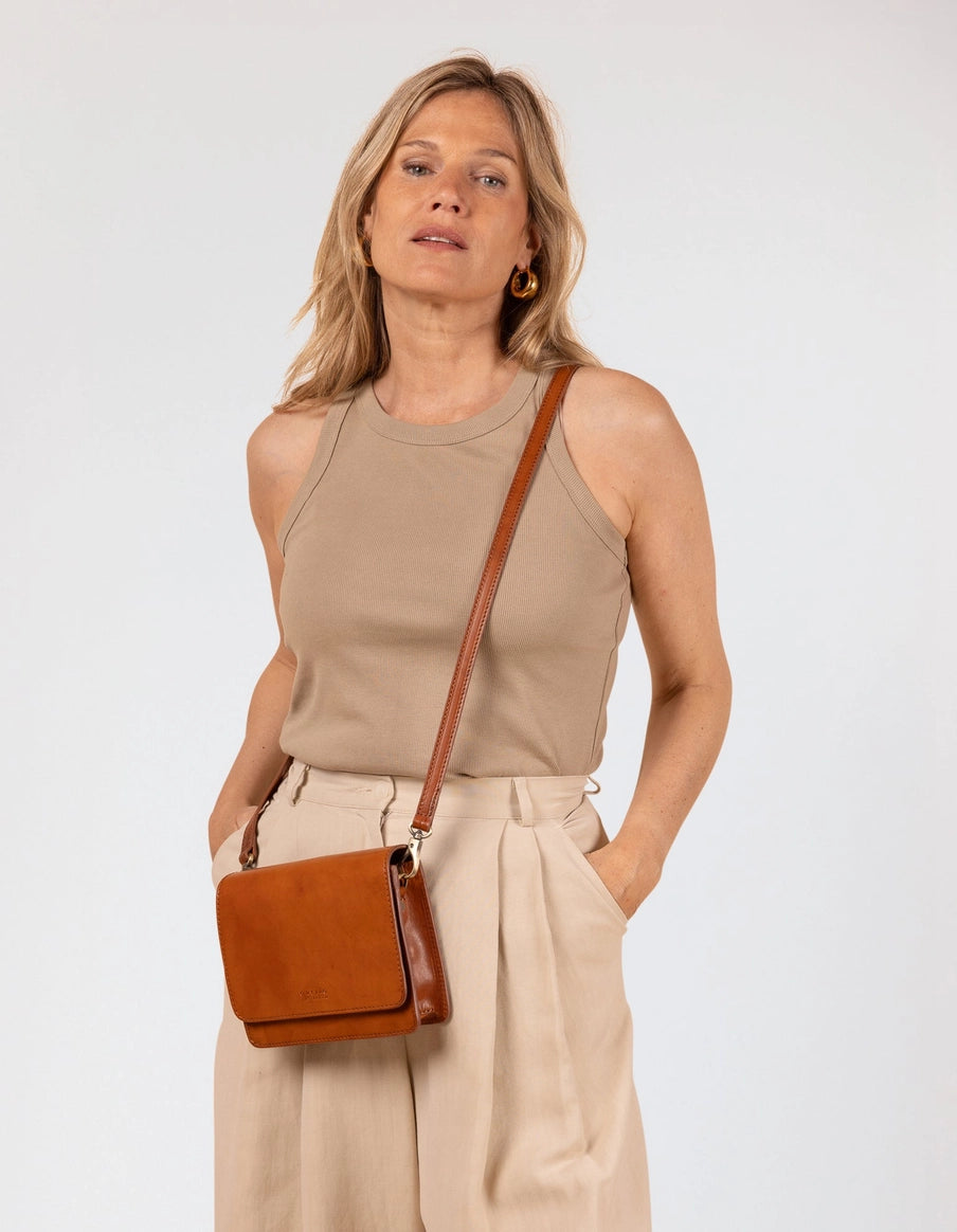 Audrey Mini - Cognac Classic Leather