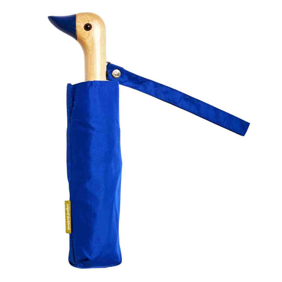Royal Blue Compact Wind Resistant Duckhead Umbrella