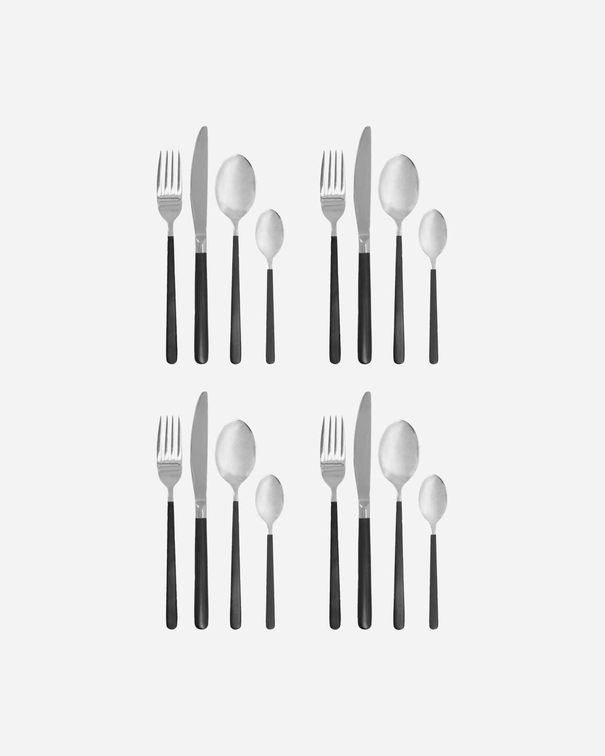 Cutlery Set - HDx - Black & Silver