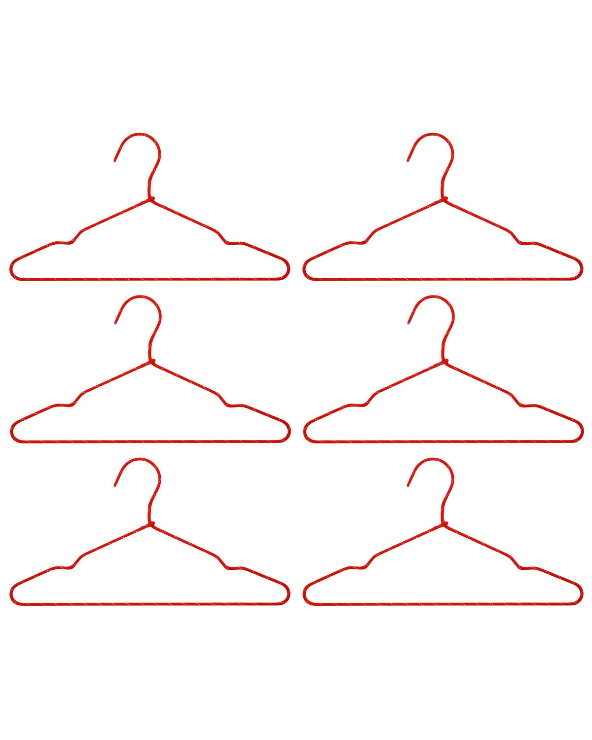 Hanger Wire - Set of 6 - Red