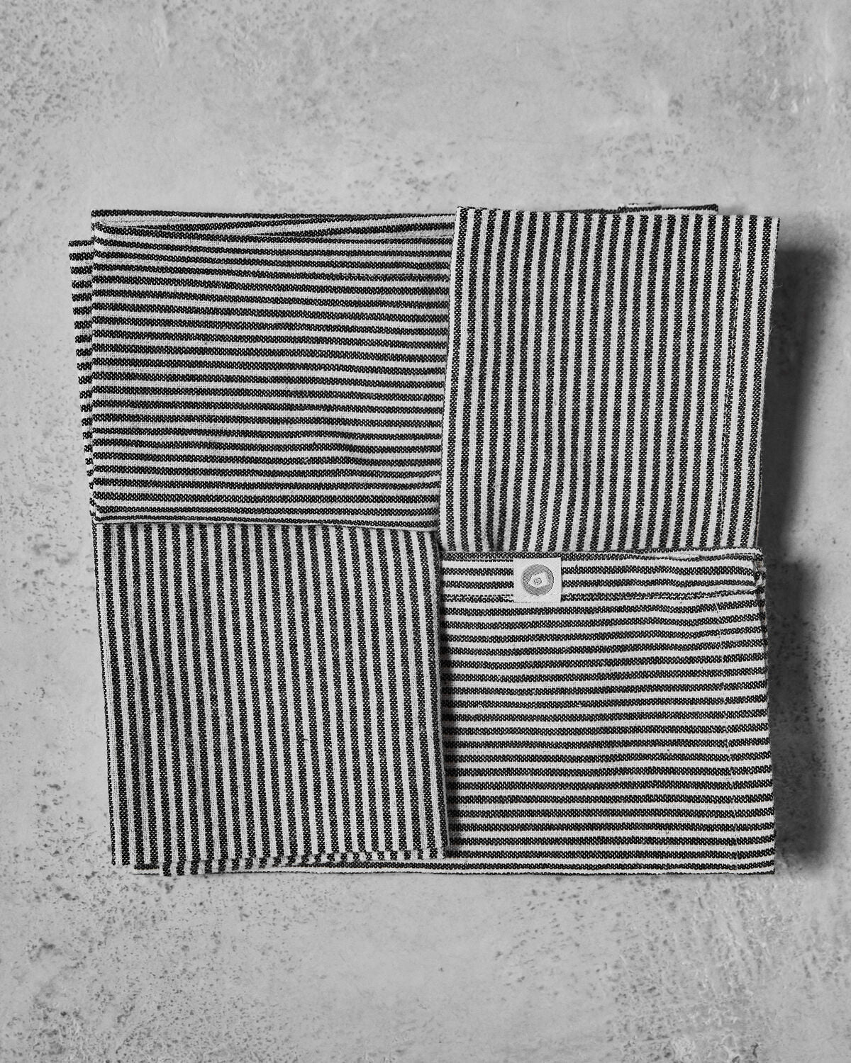 Napkins - HDBlock - Sand & Black - Set of 4