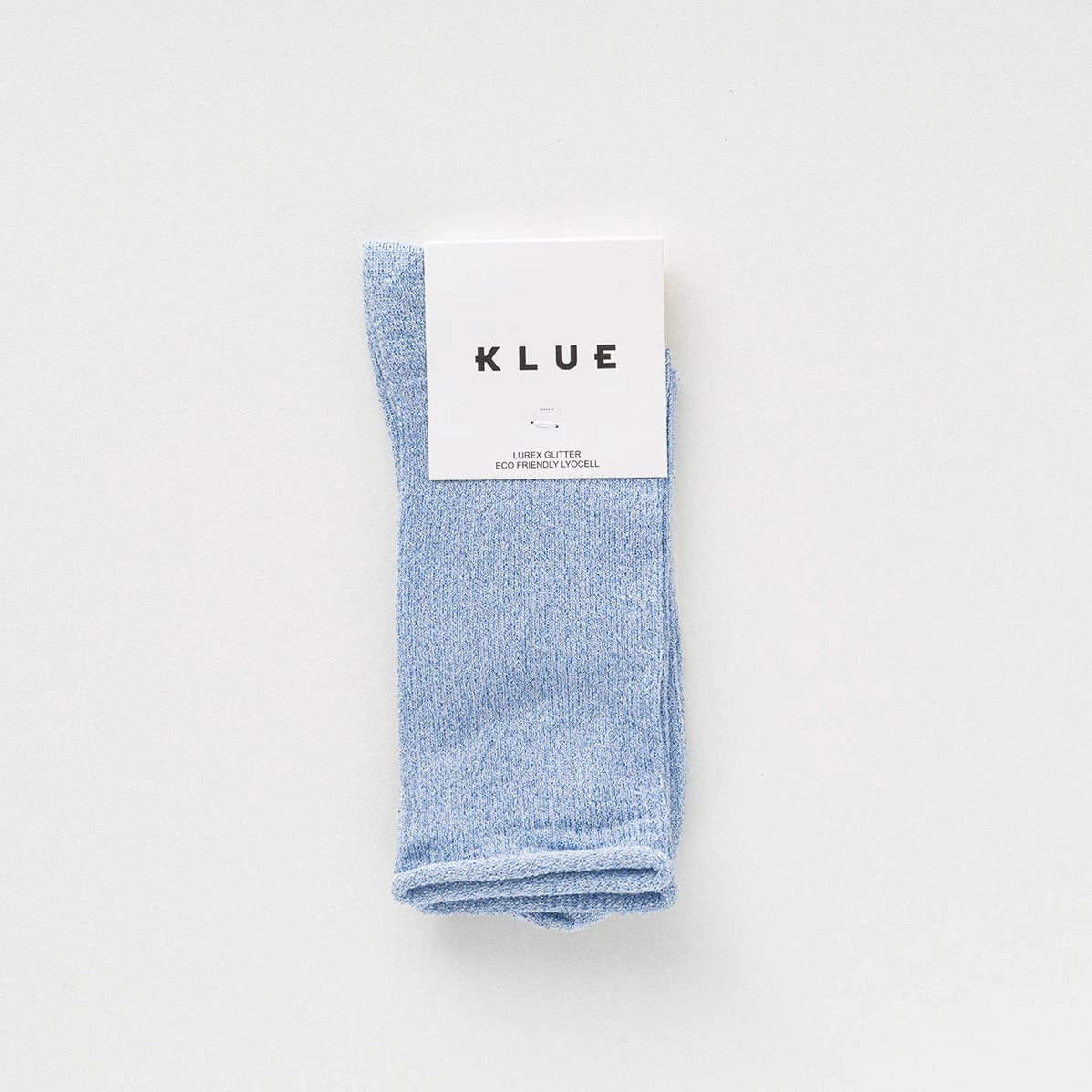 Glitter Lurex Socks in Eco-Friendly Lyocell - Light Blue