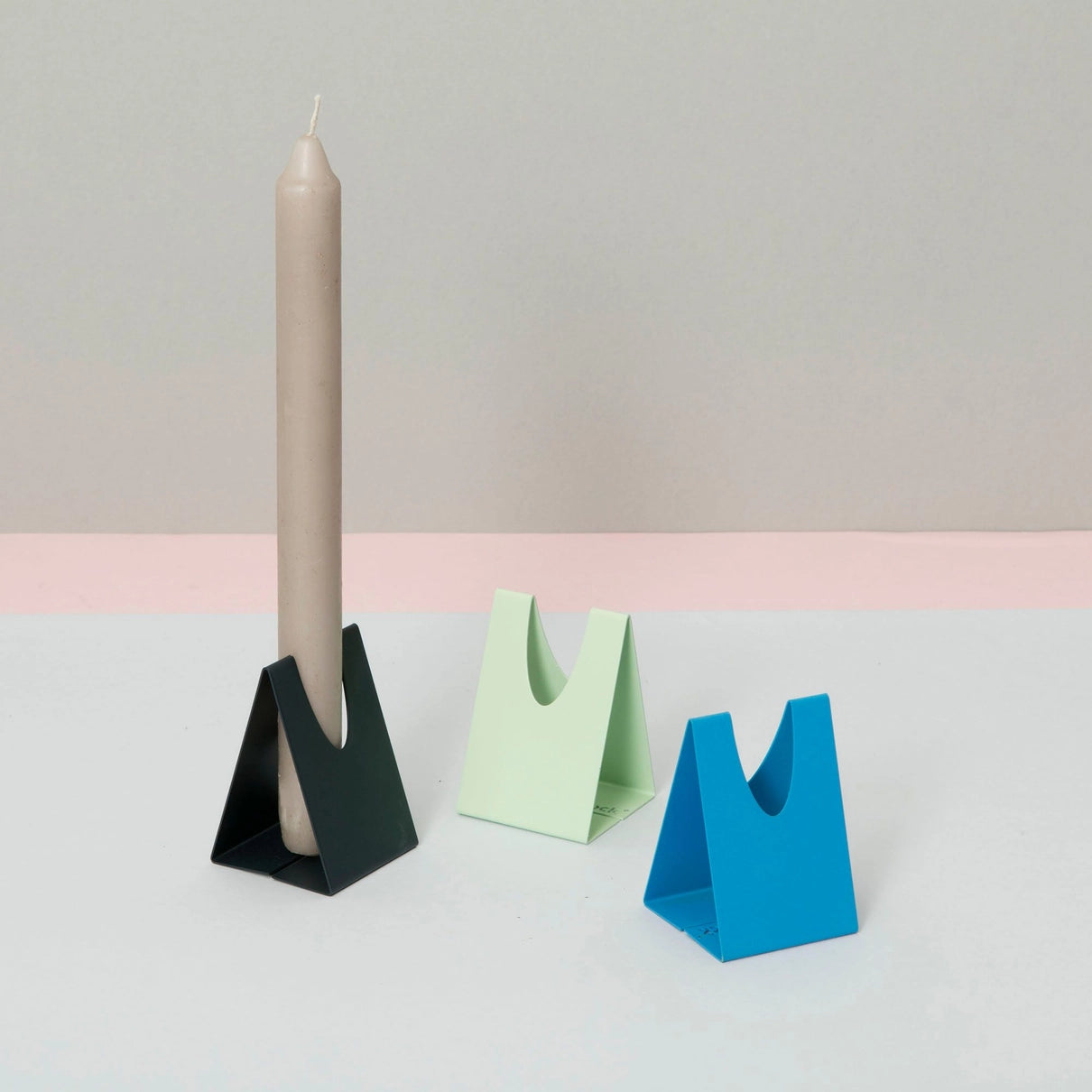 Triangle Candle Holder - Slate Grey