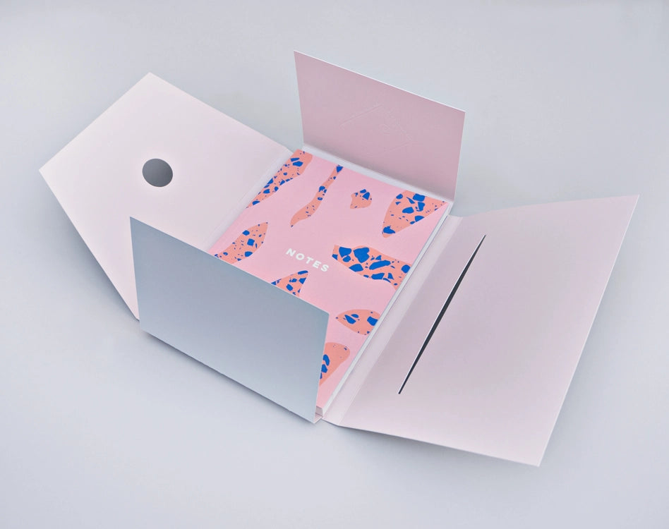 Terrazzo Shapes Lay Flat Notebook