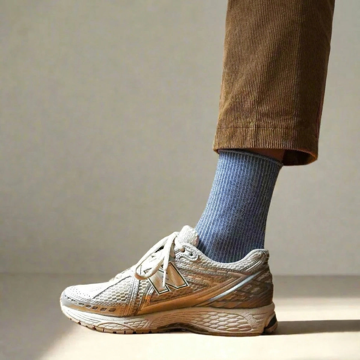 Glitter Lurex Socks in Eco-Friendly Lyocell - Mineral Blue