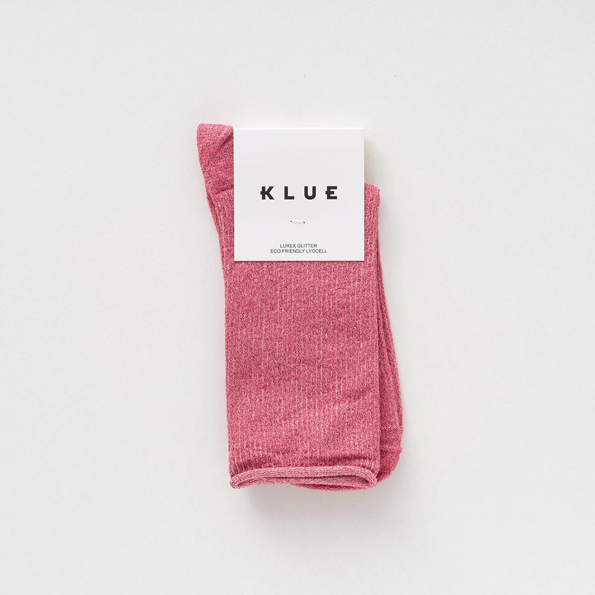 Glitter Lurex Socks in Eco-Friendly Lyocell - Strawberry Red