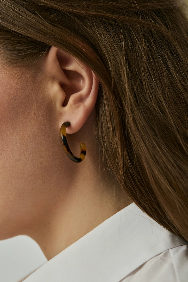 Loop Earrings - Dark Cheetah