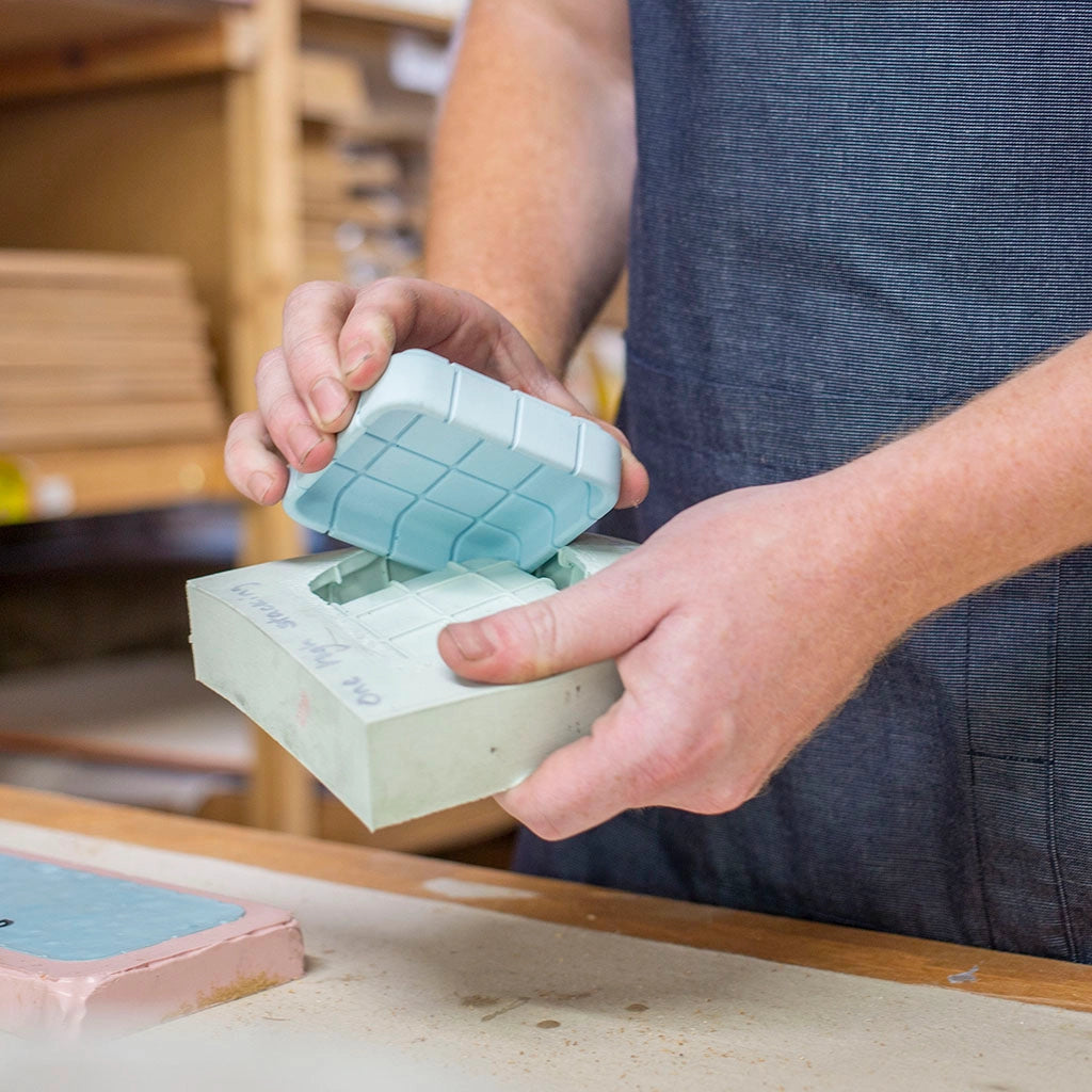 Tile Oblong Tray - Palm Green