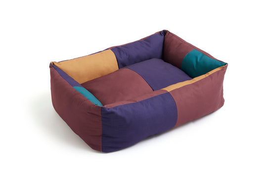 HAY DOGS Bed - L - Burgundy & Green