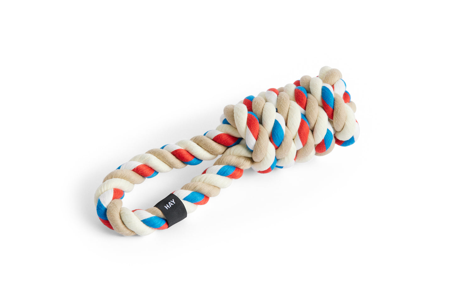 HAY DOGS Rope Toy - Red, Turquoise & Off-White