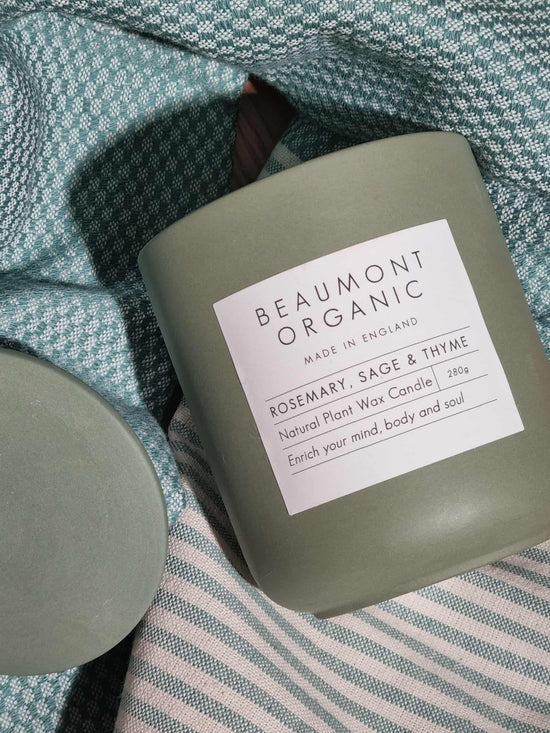 Rosemary, Sage & Thyme Candle in Sage Ceramic - 280G