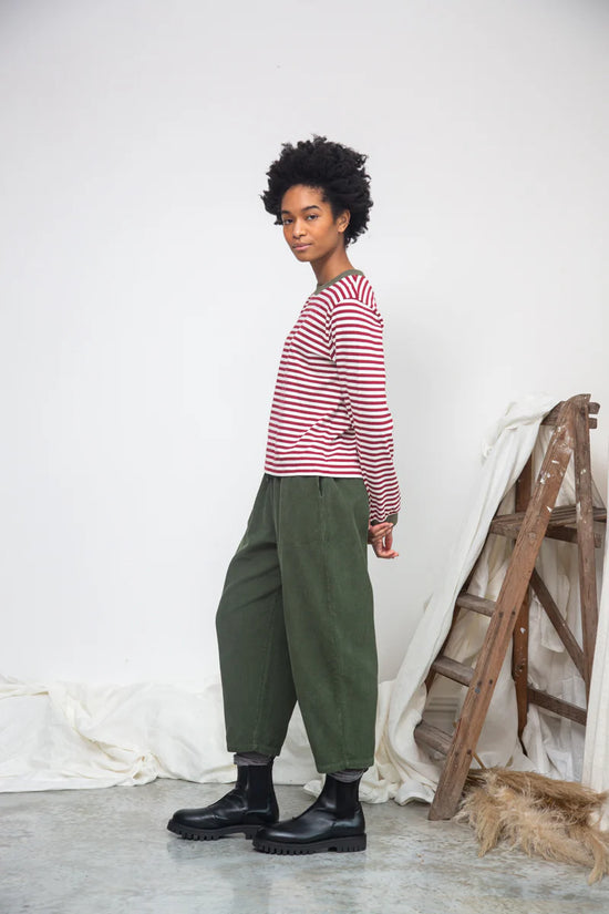 Cedar Organic Cotton Corduroy Trousers - Khaki