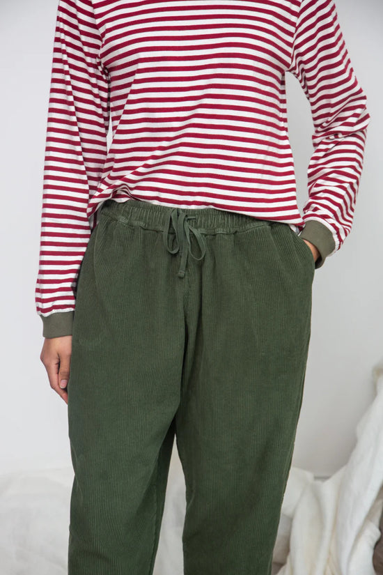 Cedar Organic Cotton Corduroy Trousers - Khaki
