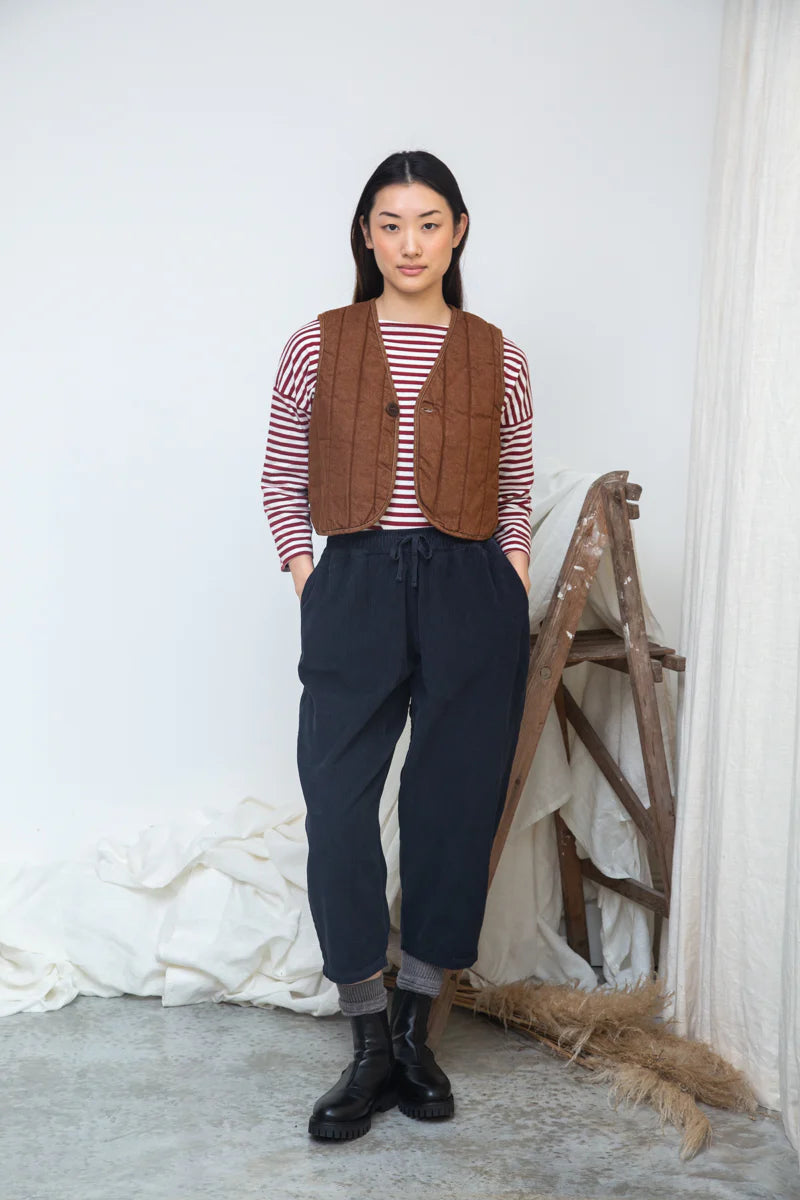 Cedar Organic Cotton Corduroy Trousers - Night Sky Navy