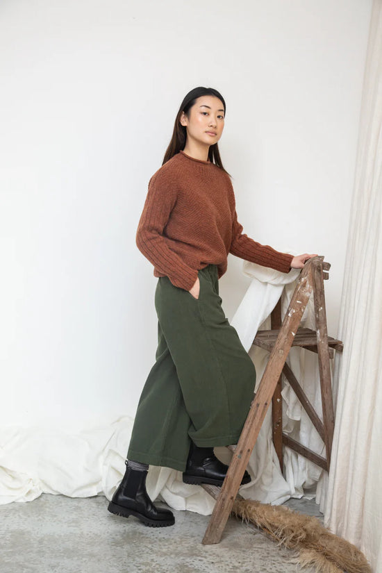 Shika Lambswool Knitted Jumper - Rust Marl