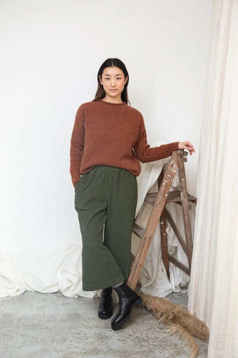 Shika Lambswool Knitted Jumper - Rust Marl
