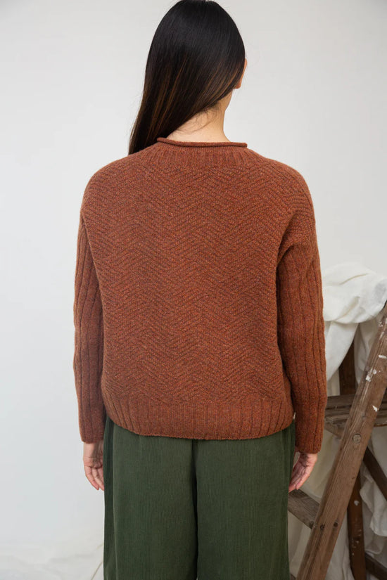 Shika Lambswool Knitted Jumper - Rust Marl