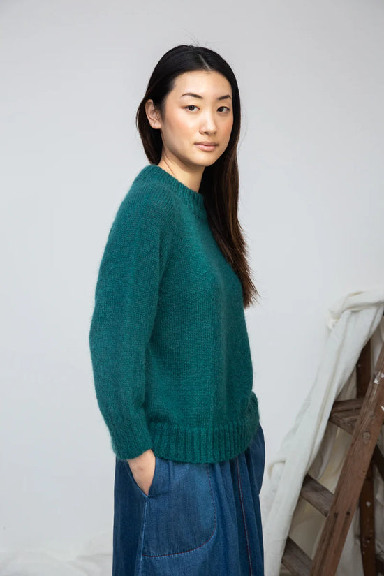 Solstice Mohair Knitted Jumper - Pine