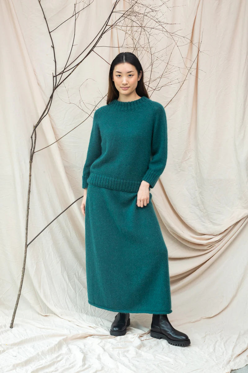 Solstice Mohair Knitted Jumper - Pine