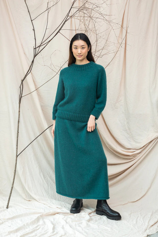 Solstice Mohair Knitted Jumper - Pine