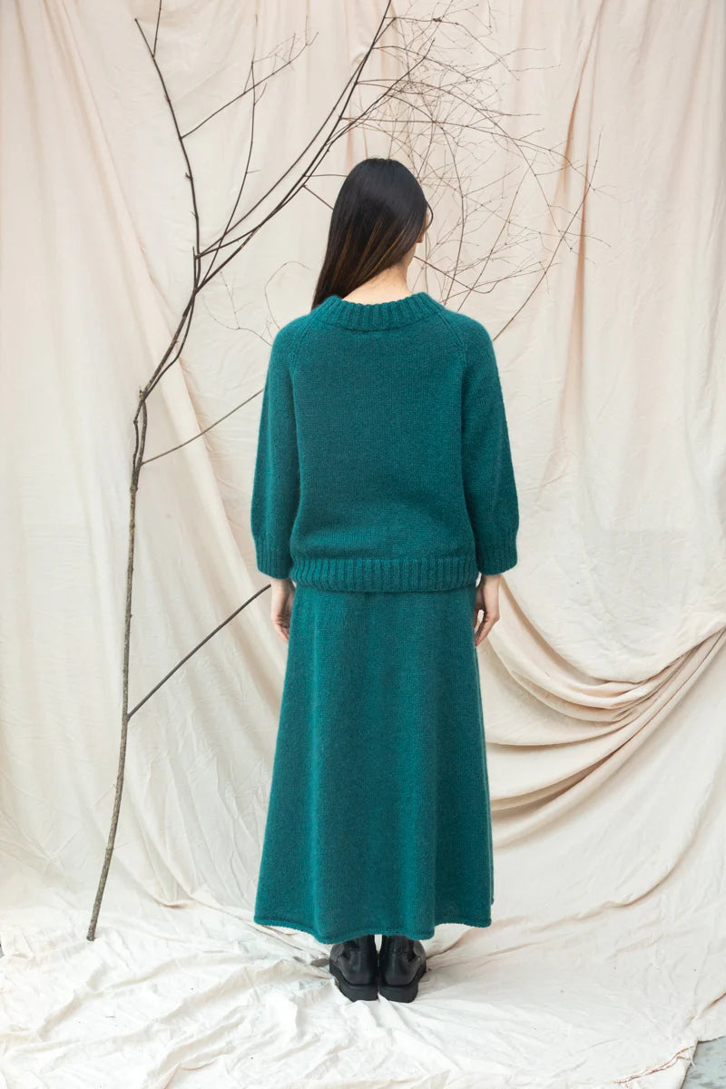 Solstice Mohair Knitted Jumper - Pine