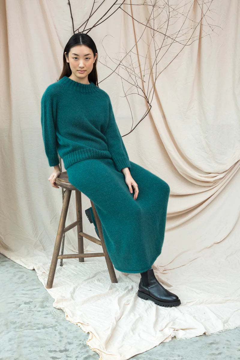 Solstice Mohair Knitted Jumper - Pine
