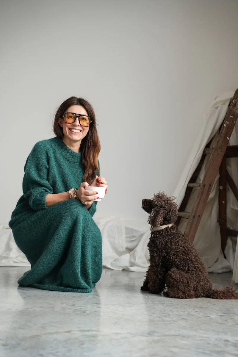 Solstice Mohair Knitted Jumper - Pine