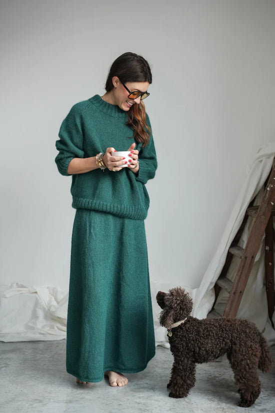 Solstice Mohair Knitted Jumper - Pine