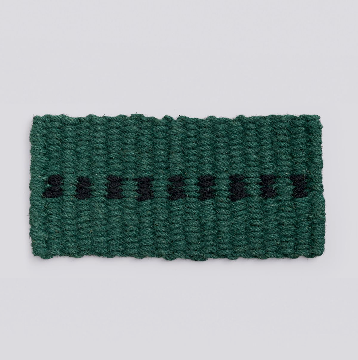COCO DOOR MAT-DOT-DARK GREEN AND BLACK