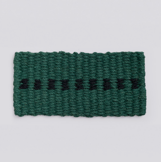 COCO DOOR MAT-DOT-DARK GREEN AND BLACK